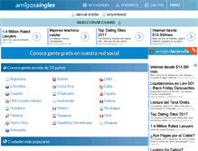 Tablet Screenshot of amigossingles.com